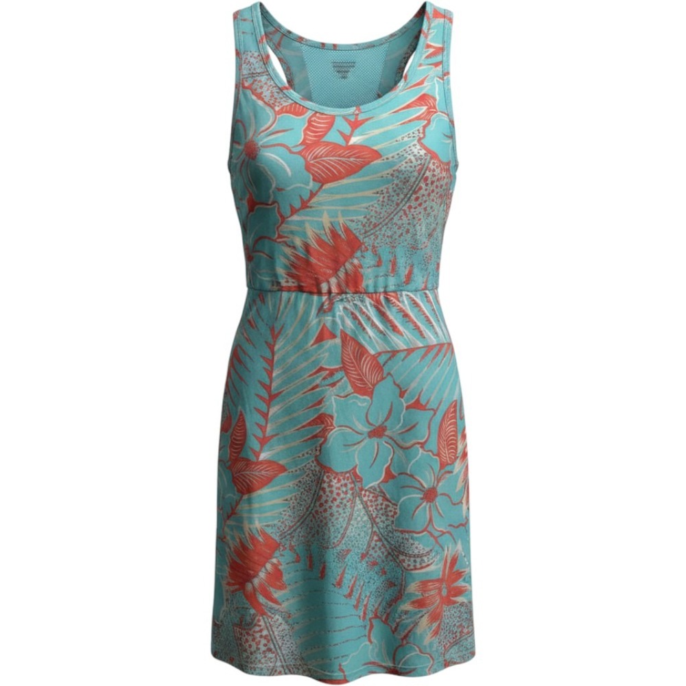Columbia PFG Freezer III Dress Womens Medium Blue Floral Active Polyester EUC